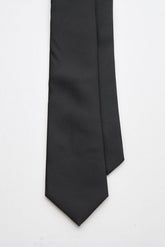 Black Textured Tie Set with Tie Bar & Cufflinks